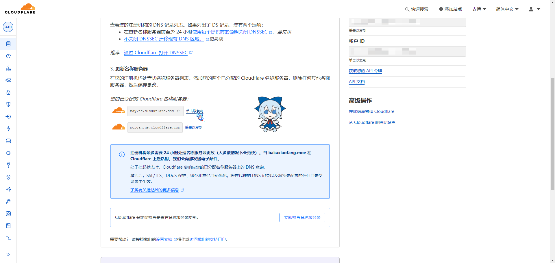 复制cloudflare名称服务器